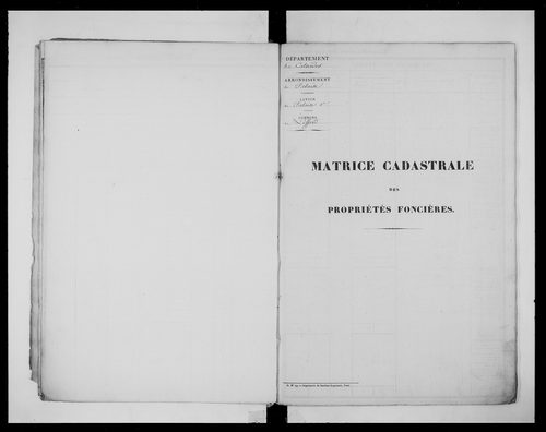 matrice cadastrale des propriétés foncières (bâties et non bâties)