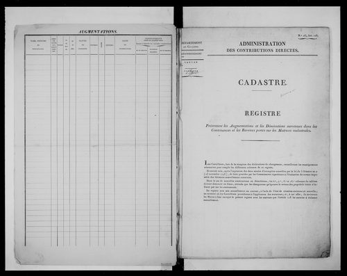 matrice cadastrale des propriétés foncières (bâties et non bâties)