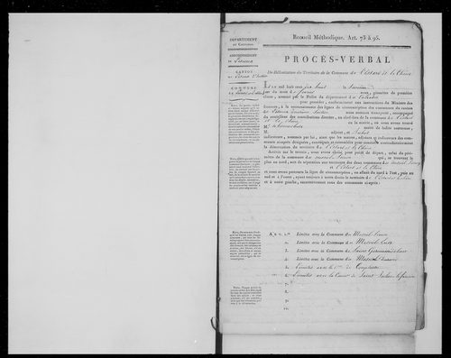 Procès-verbal de délimitation du territoire