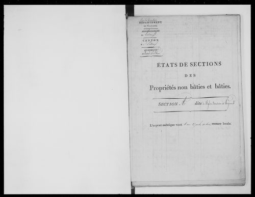 état de section (1824)