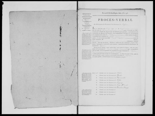 Procès-verbal de délimitation du territoire