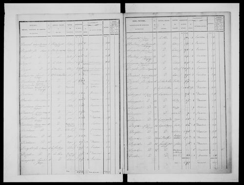 état de section (1833)