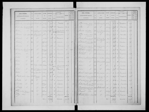 état de section (1833)