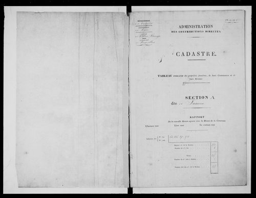 état de section (1836)