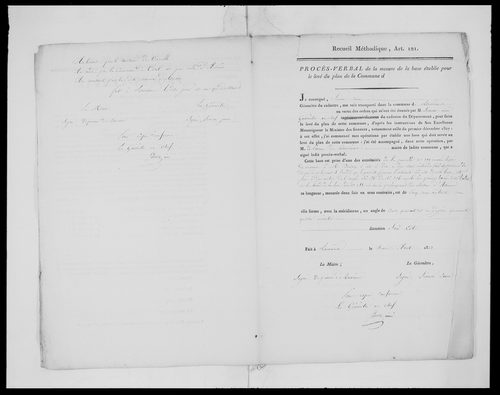 Procès-verbal de délimitation du territoire
