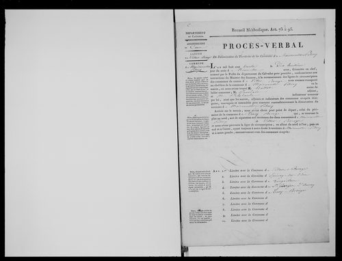 Procès-verbal de délimitation du territoire