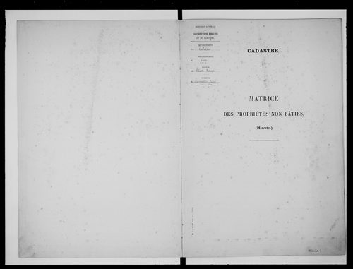 matrice cadastrale des propriétés non bâties
