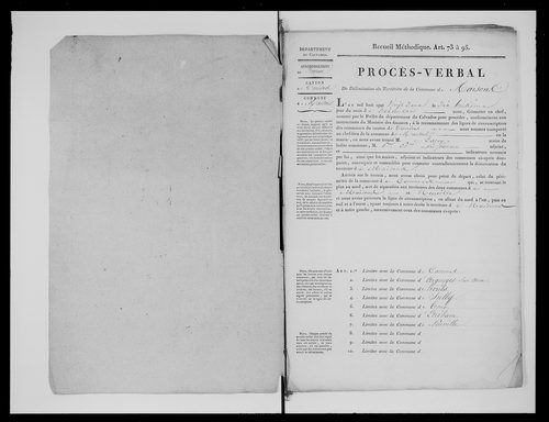 Procès-verbal de délimitation du territoire