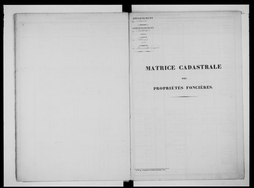 matrice cadastrale des propriétés foncières (bâties et non bâties)