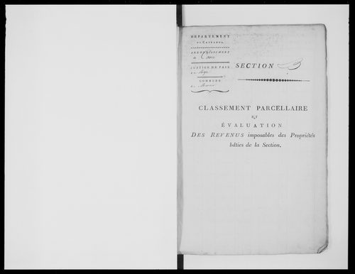 état de section (1811)