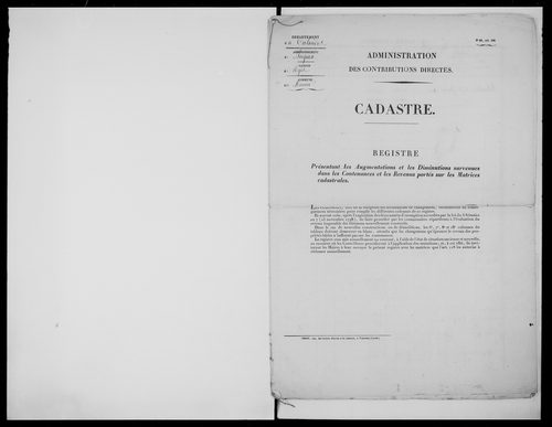 matrice cadastrale des propriétés foncières (bâties et non bâties)