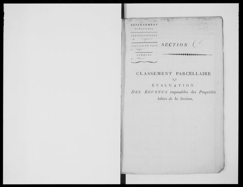 état de section (1811)