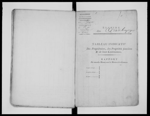 état de section (1811)