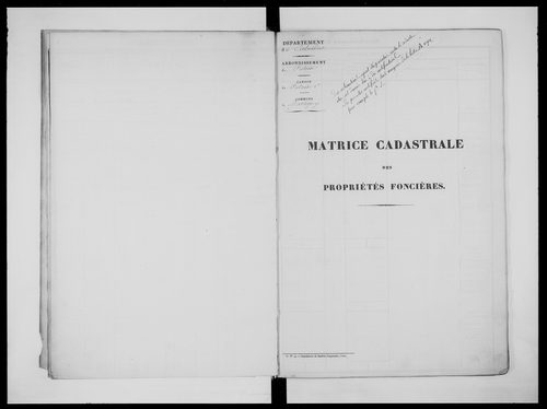 matrice cadastrale des propriétés foncières (bâties et non bâties)