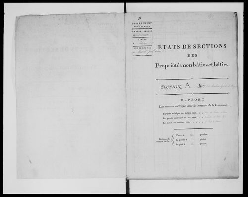 état de section