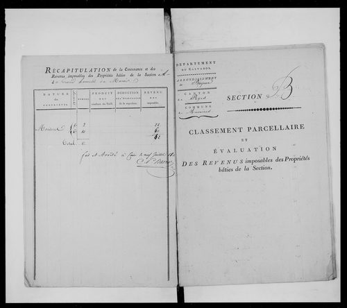 état de section