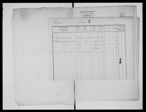 état de section