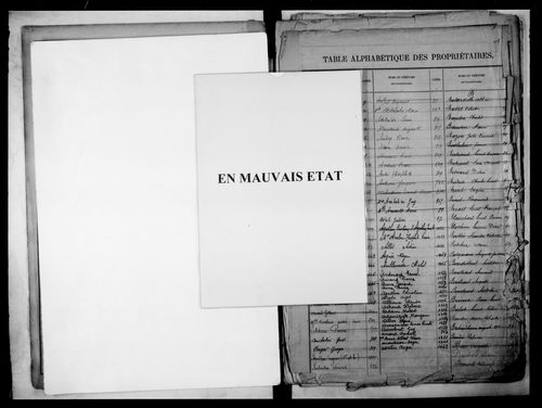 matrice cadastrale des propriétés bâties, 1911-1963, 1er vol. (cases 1-442)