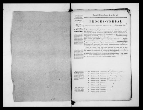 Procès-verbal de délimitation du territoire
