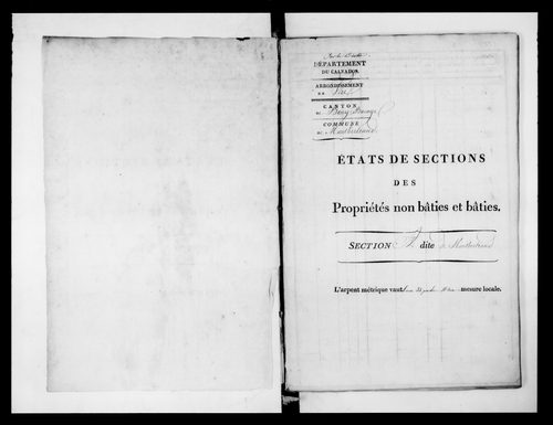 état de section