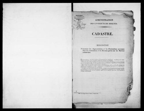 matrice cadastrale des propriétés foncières (bâties et non bâties)