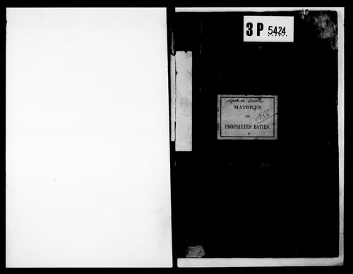 matrice cadastrale des propriétés bâties