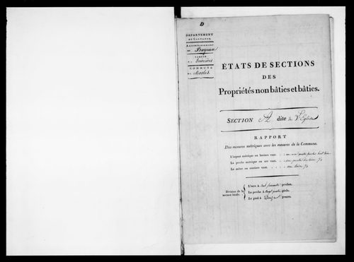 état de section