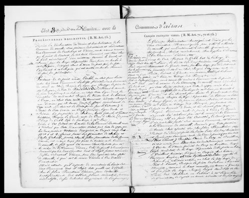 Procès-verbal de délimitation du territoire