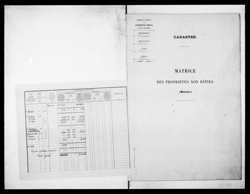 matrice cadastrale des propriétés non bâties