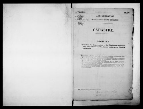 matrice cadastrale des propriétés foncières (bâties et non bâties)