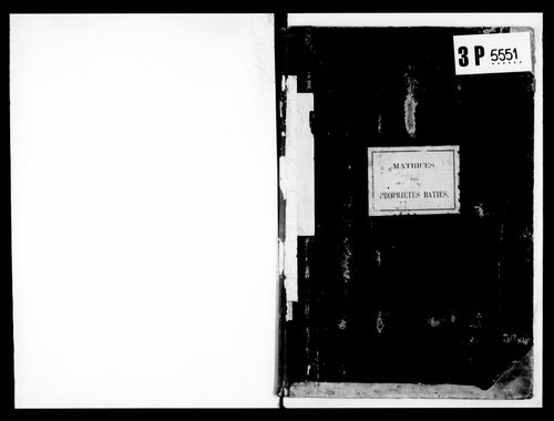 matrice cadastrale des propriétés bâties
