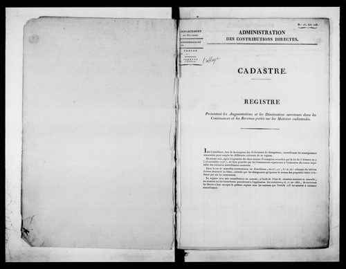 matrice cadastrale des propriétés foncières (bâties et non bâties)