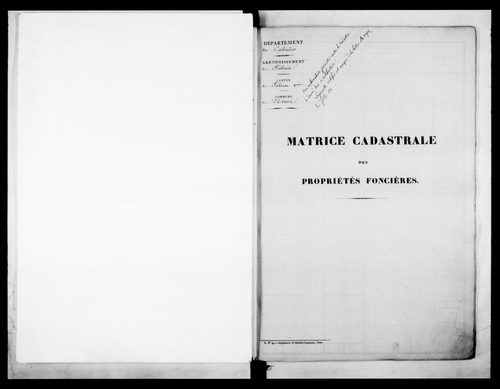 matrice cadastrale des propriétés foncières (bâties et non bâties)