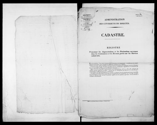 matrice cadastrale des propriétés foncières (bâties et non bâties)