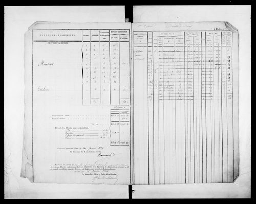 matrice cadastrale des propriétés foncières (bâties et non bâties)