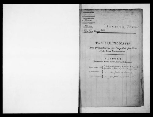 état de section