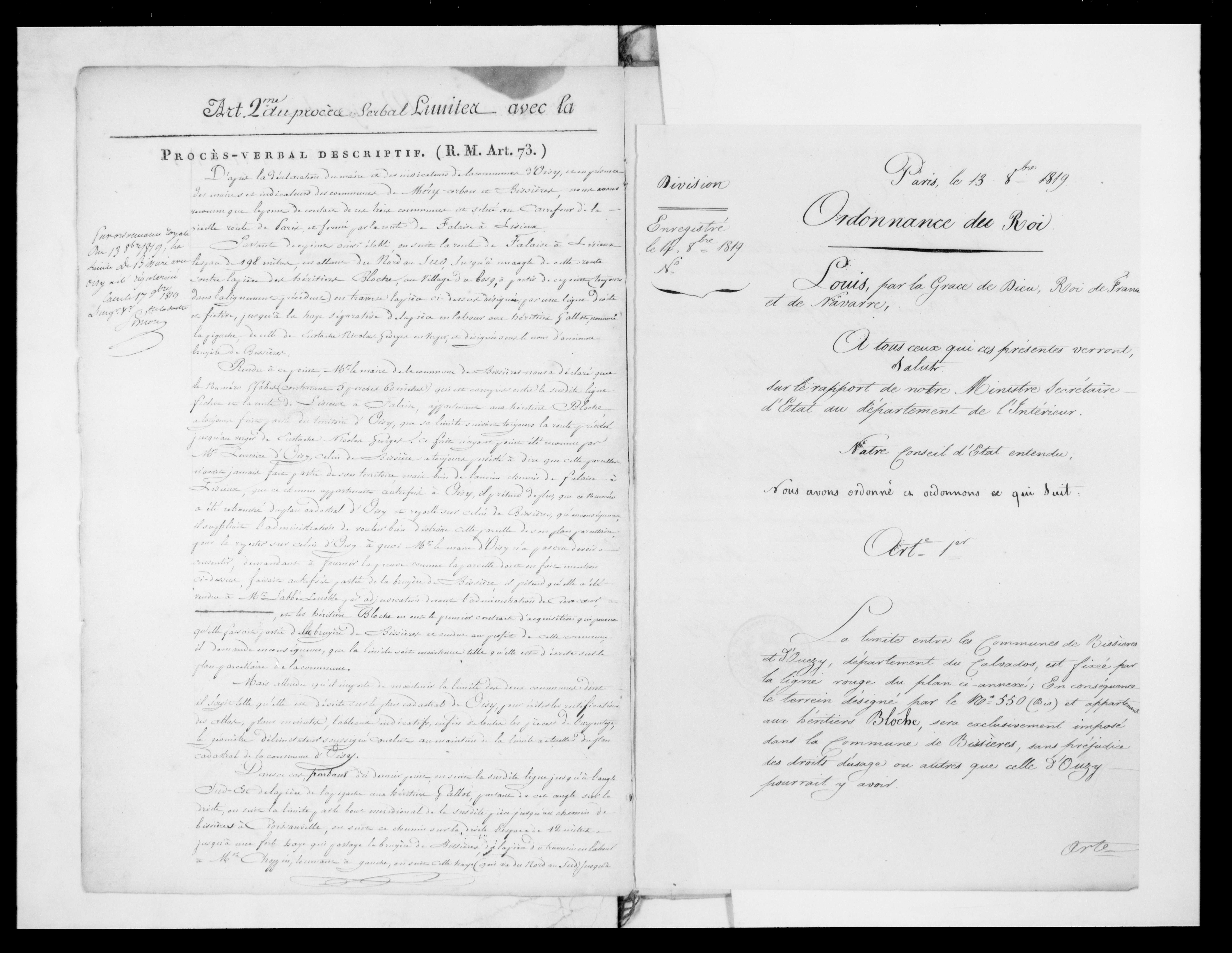 Procès-verbal de délimitation du territoire