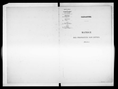 matrice cadastrale des propriétés non bâties