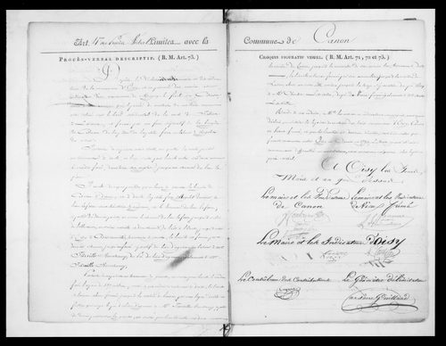 Procès-verbal de délimitation du territoire