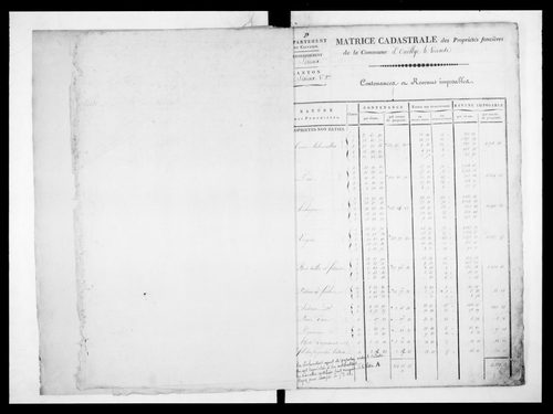 matrice cadastrale des propriétés foncières (bâties et non bâties)