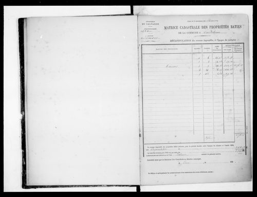 matrice cadastrale des propriétés bâties, 1881-1911, 1er vol. (cases 1-392)