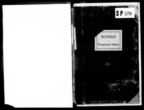 matrice cadastrale des propriétés bâties, 1911-1936, 2e vol. (cases 803-1185)