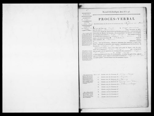 Procès-verbal de délimitation du territoire