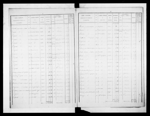 état de section (1837)