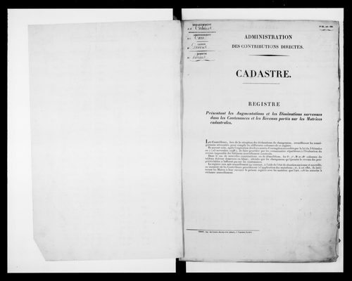 matrice cadastrale des propriétés foncières (bâties et non bâties)