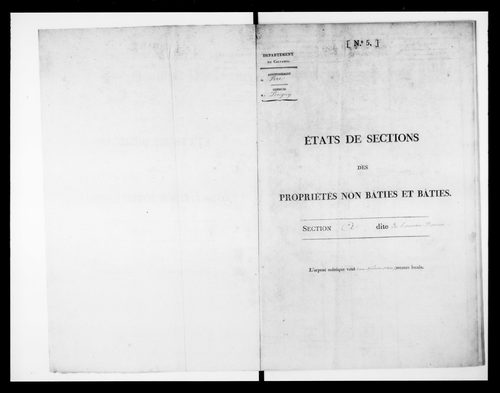 état de section