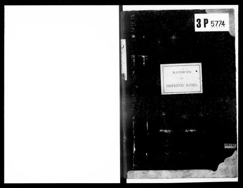 matrice cadastrale des propriétés bâties
