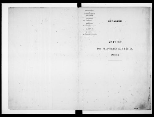 matrice cadastrale des propriétés non bâties