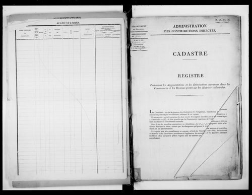 matrice cadastrale des propriétés foncières (bâties et non bâties)