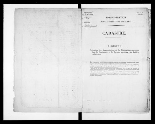 matrice cadastrale des propriétés foncières (bâties et non bâties)